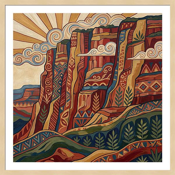 Canyon Wall Folk Art