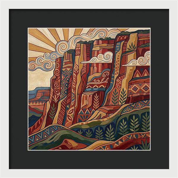 Canyon Wall Folk Art