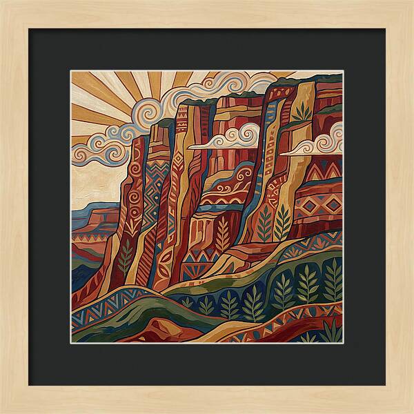 Canyon Wall Folk Art