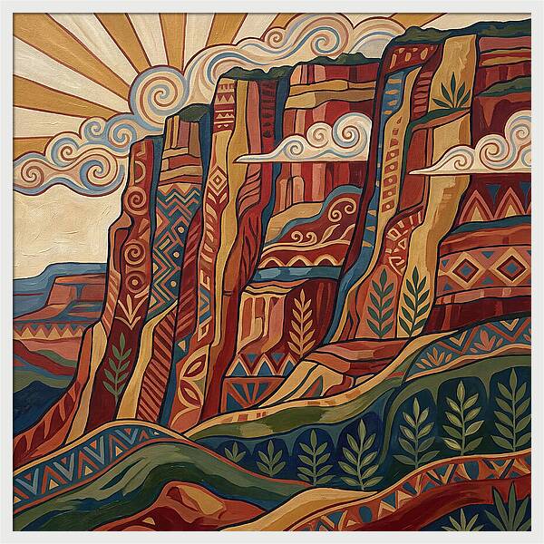 Canyon Wall Folk Art