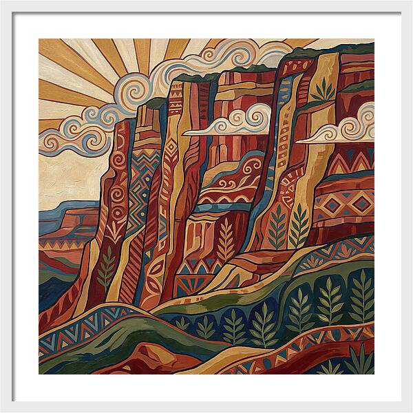 Canyon Wall Folk Art
