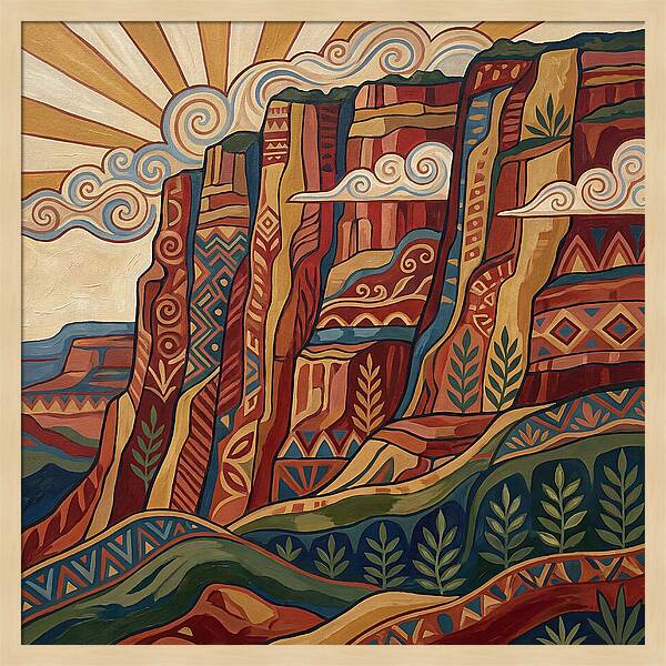 Canyon Wall Folk Art