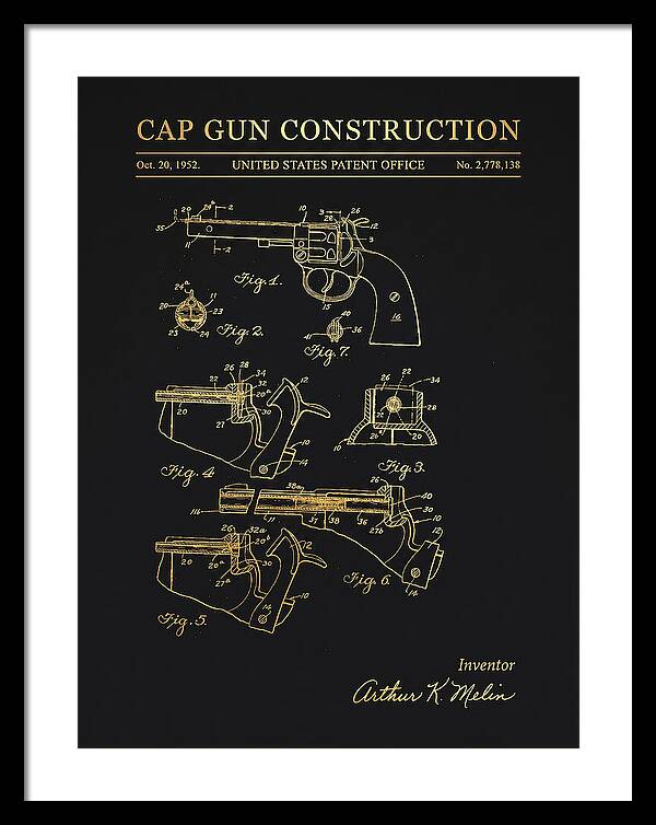 Cap Gun Wham O Gold Patent Us2778138a