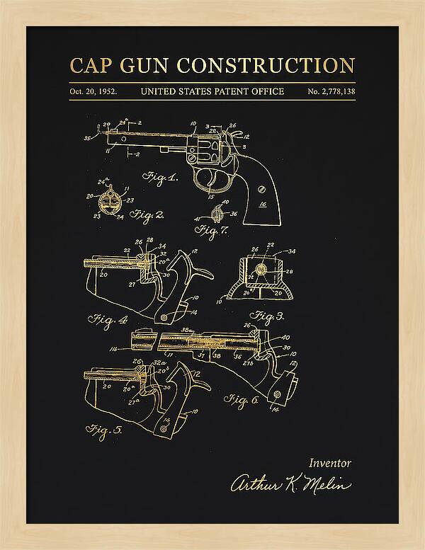 Cap Gun Wham O Gold Patent Us2778138a
