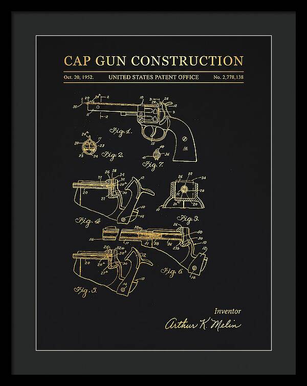 Cap Gun Wham O Gold Patent Us2778138a