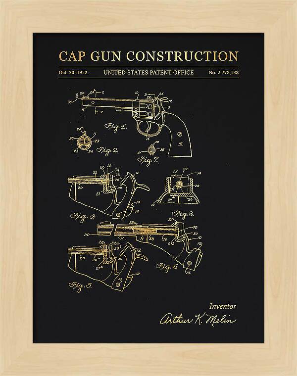 Cap Gun Wham O Gold Patent Us2778138a