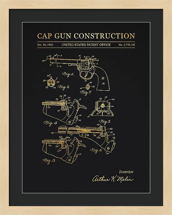 Cap Gun Wham O Gold Patent Us2778138a