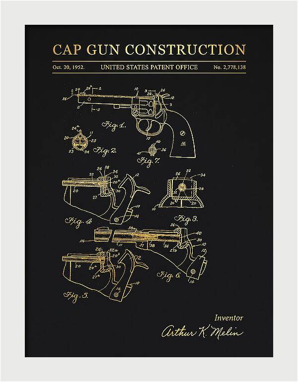 Cap Gun Wham O Gold Patent Us2778138a