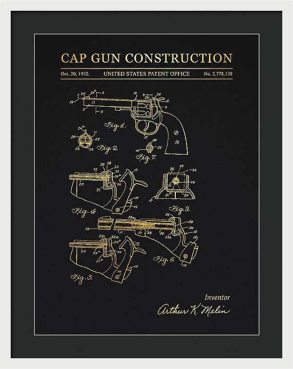 Cap Gun Wham O Gold Patent Us2778138a