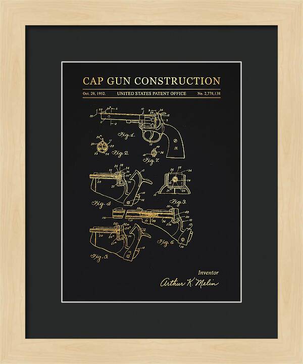 Cap Gun Wham O Gold Patent Us2778138a