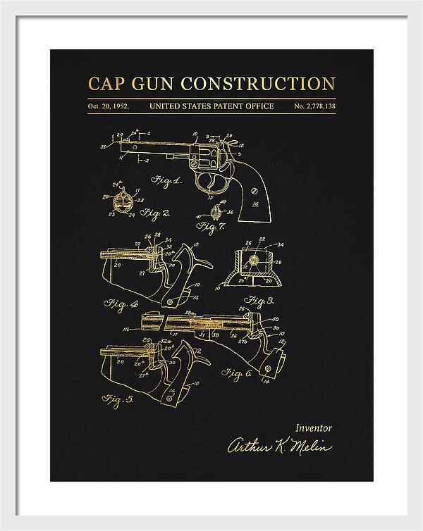 Cap Gun Wham O Gold Patent Us2778138a