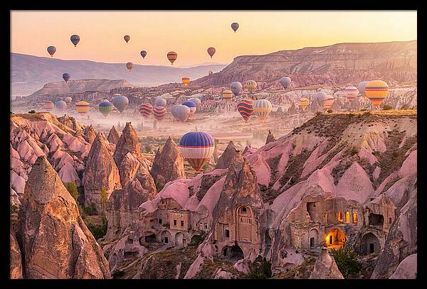 Cappadocia Balloons At Sunrise