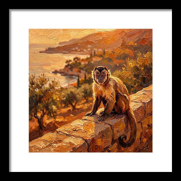 Capuchin Monkey By The Mediterranean