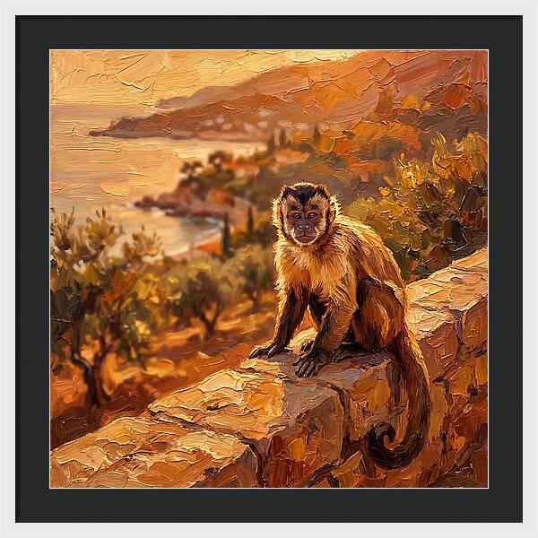 Capuchin Monkey By The Mediterranean