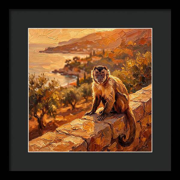 Capuchin Monkey By The Mediterranean
