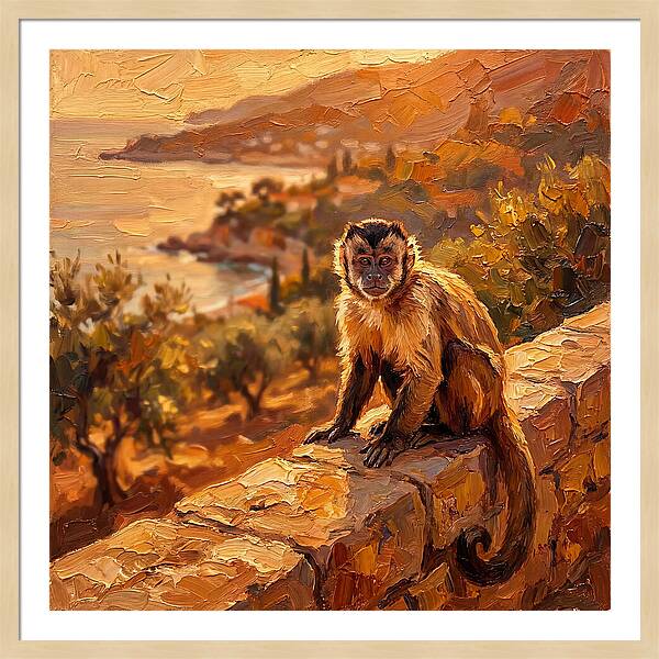 Capuchin Monkey By The Mediterranean