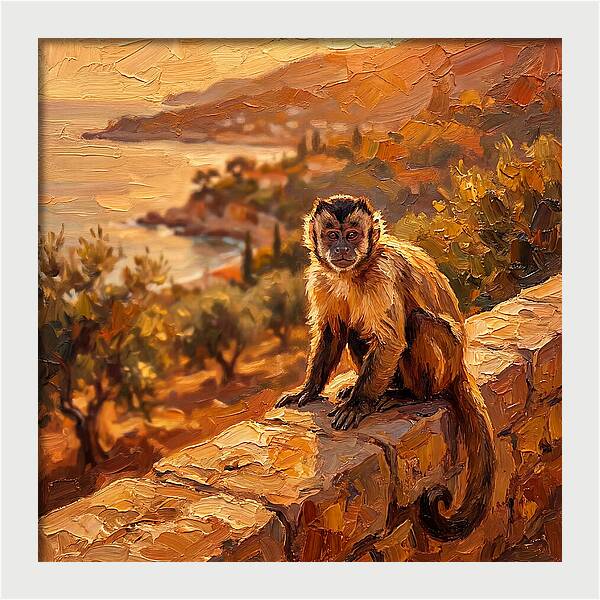 Capuchin Monkey By The Mediterranean
