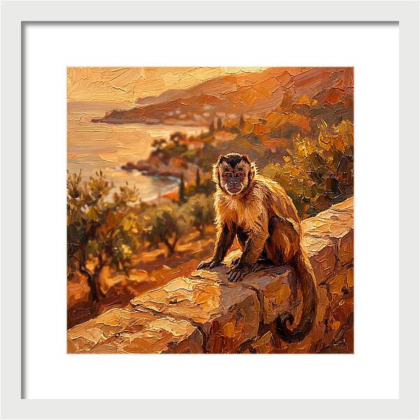 Capuchin Monkey By The Mediterranean
