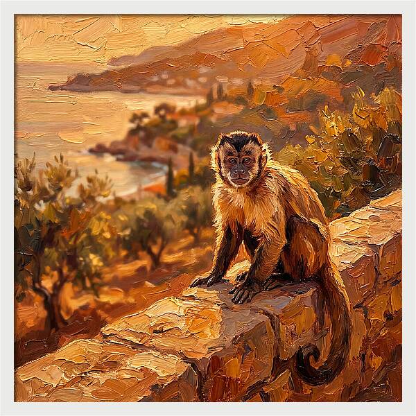 Capuchin Monkey By The Mediterranean