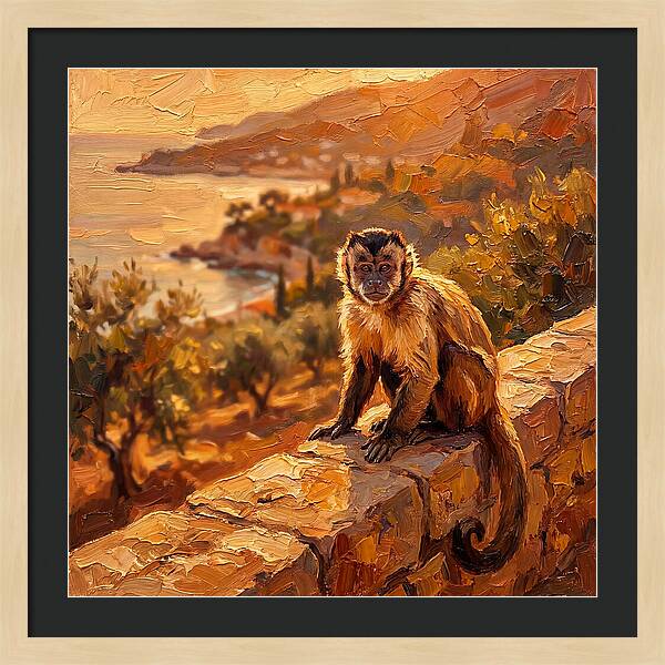 Capuchin Monkey By The Mediterranean