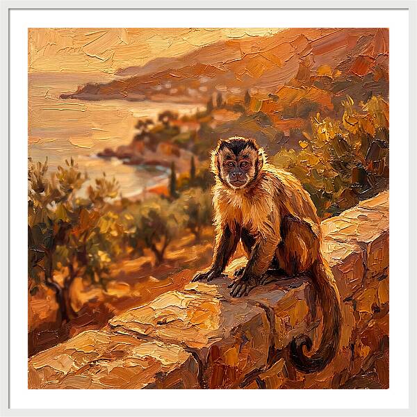 Capuchin Monkey By The Mediterranean