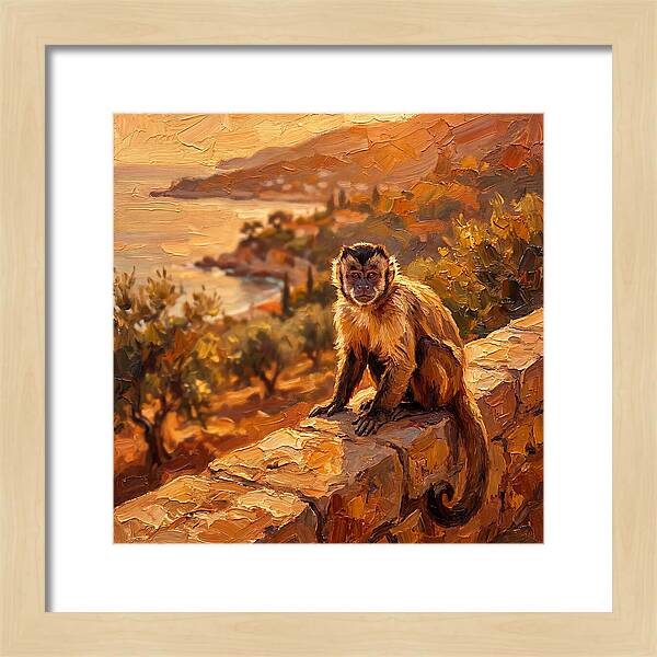 Capuchin Monkey By The Mediterranean