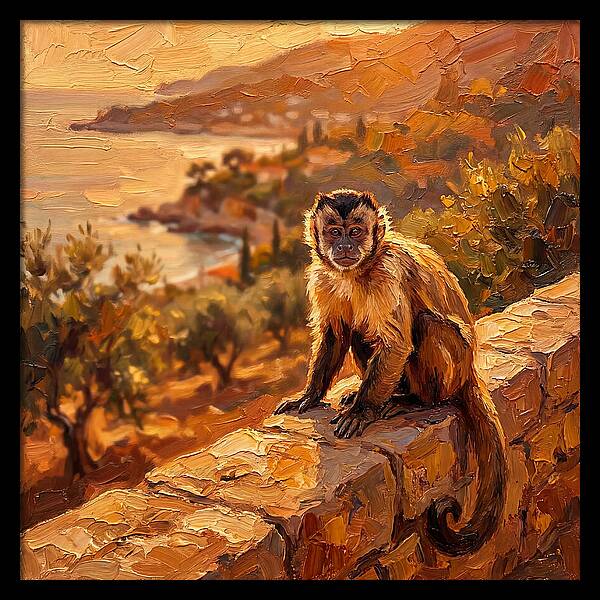 Capuchin Monkey By The Mediterranean