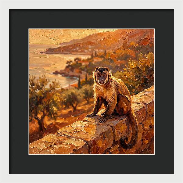 Capuchin Monkey By The Mediterranean