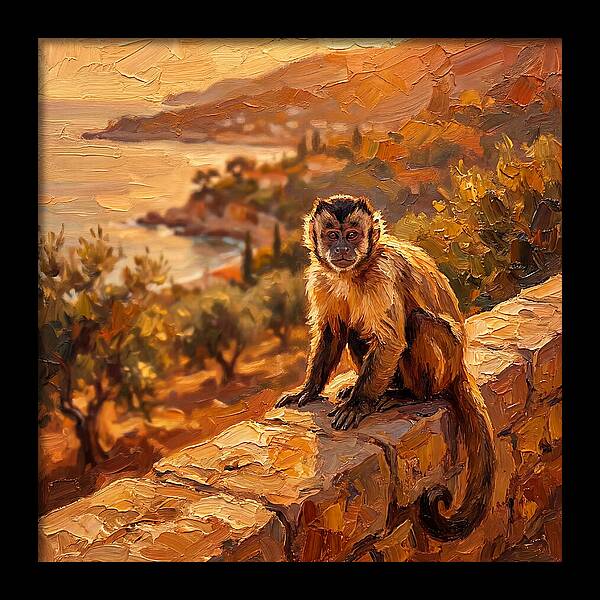 Capuchin Monkey By The Mediterranean