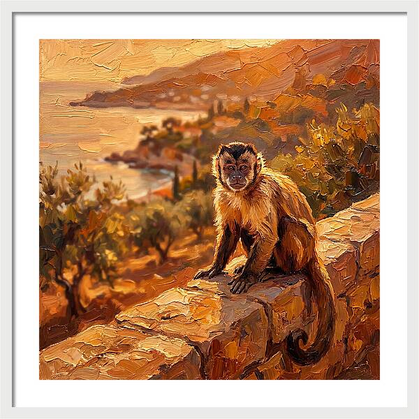 Capuchin Monkey By The Mediterranean