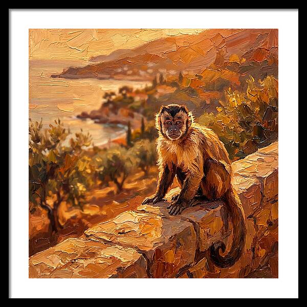 Capuchin Monkey By The Mediterranean