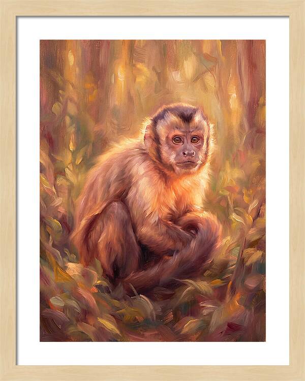 Capuchin Monkey In Forest