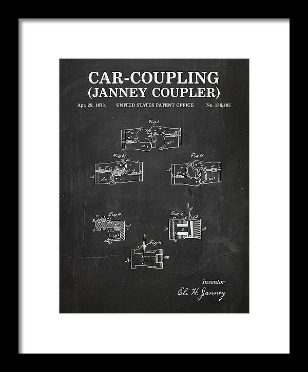 Car Coupling Janney Coupler Chalkboard Patent Us138405