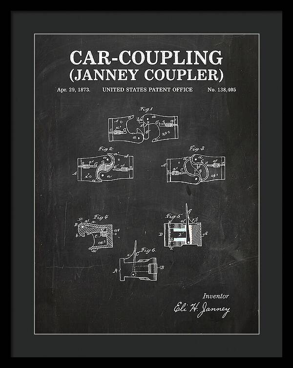 Car Coupling Janney Coupler Chalkboard Patent Us138405