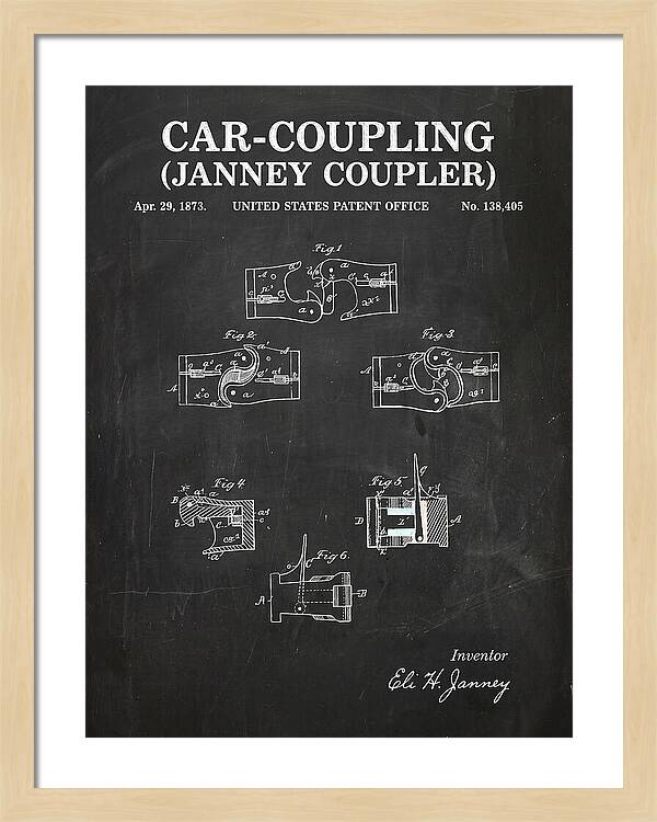Car Coupling Janney Coupler Chalkboard Patent Us138405
