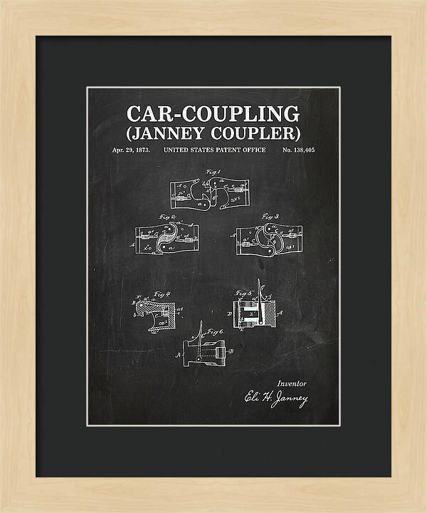 Car Coupling Janney Coupler Chalkboard Patent Us138405