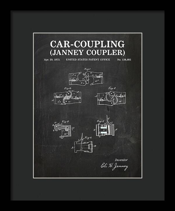 Car Coupling Janney Coupler Chalkboard Patent Us138405