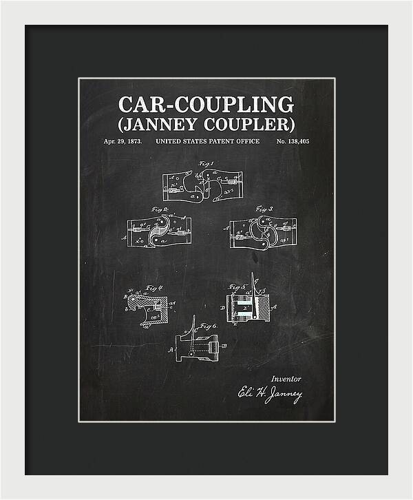 Car Coupling Janney Coupler Chalkboard Patent Us138405
