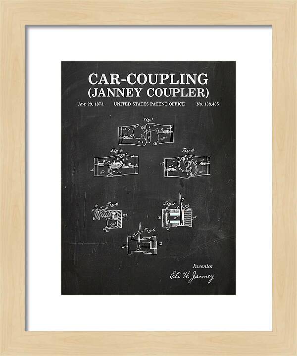 Car Coupling Janney Coupler Chalkboard Patent Us138405