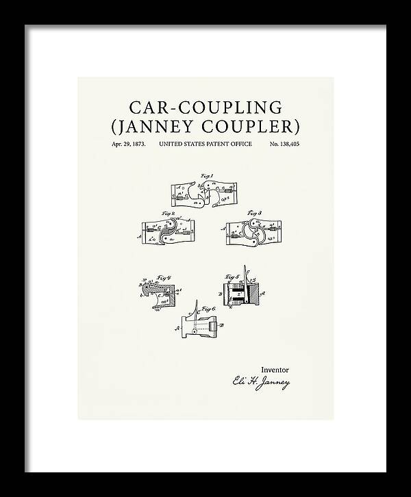 Car Coupling Janney Coupler Minimalist Patent Us138405