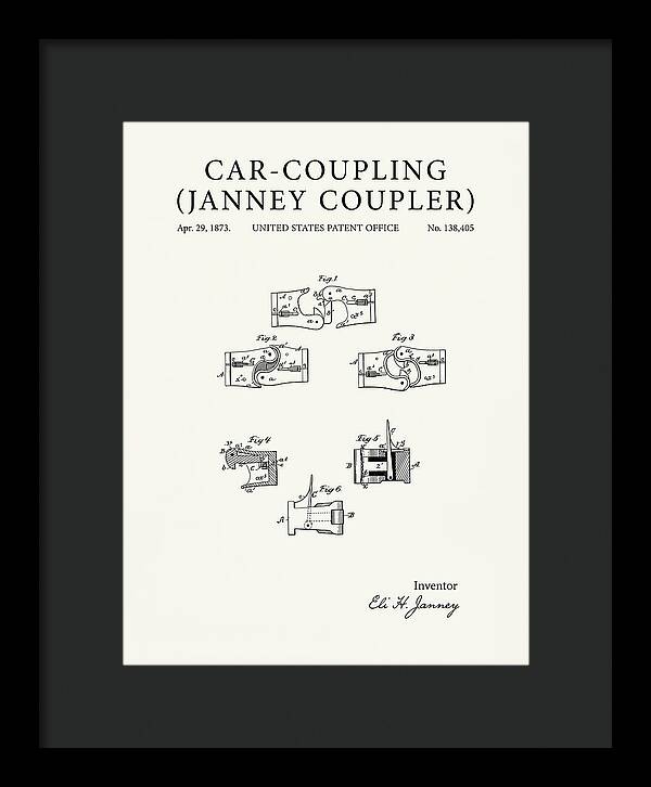 Car Coupling Janney Coupler Minimalist Patent Us138405