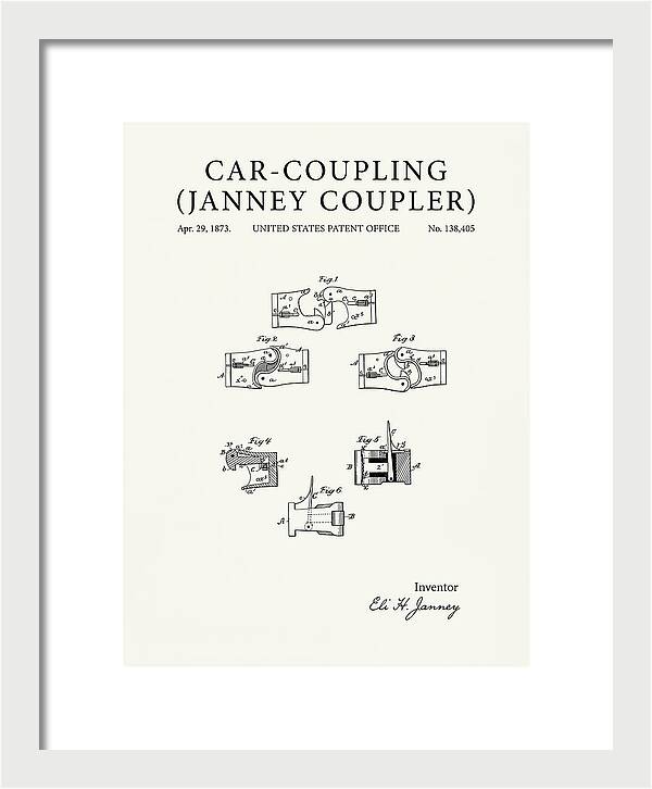 Car Coupling Janney Coupler Minimalist Patent Us138405