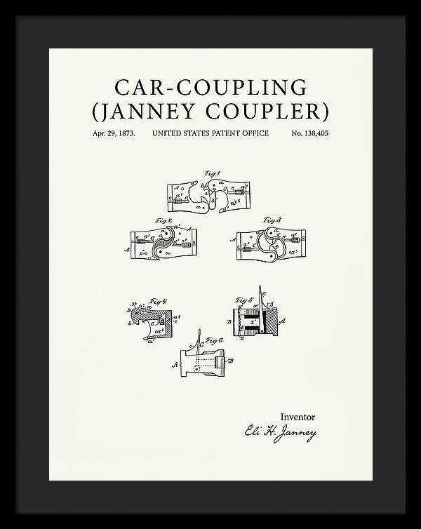 Car Coupling Janney Coupler Minimalist Patent Us138405