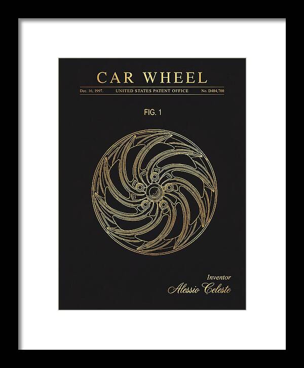 Car Wheel Gold Patent Usd404700s
