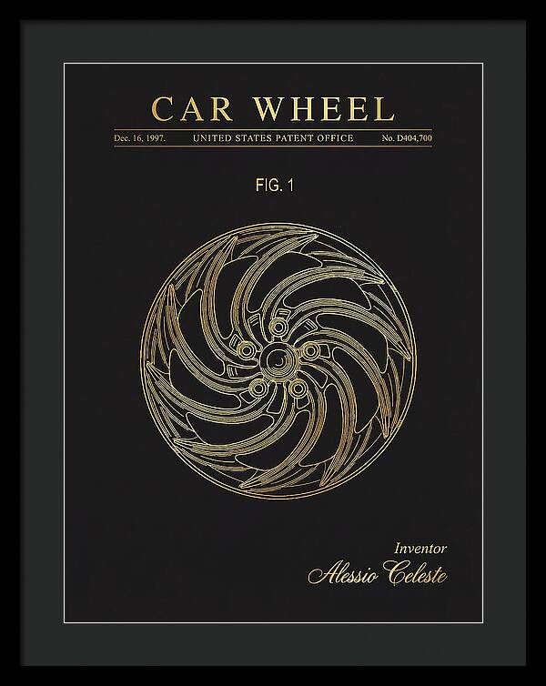 Car Wheel Gold Patent Usd404700s