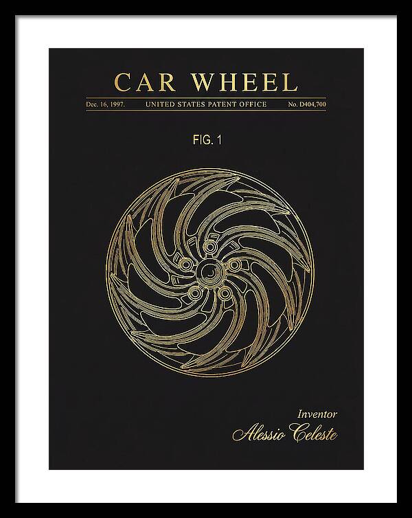 Car Wheel Gold Patent Usd404700s