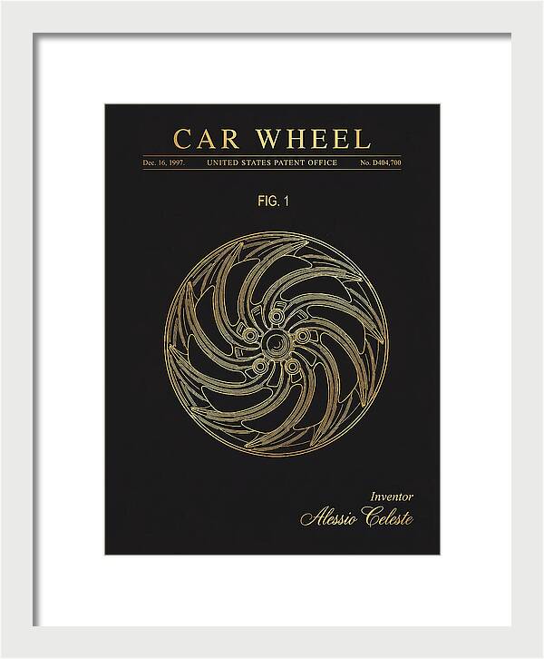 Car Wheel Gold Patent Usd404700s