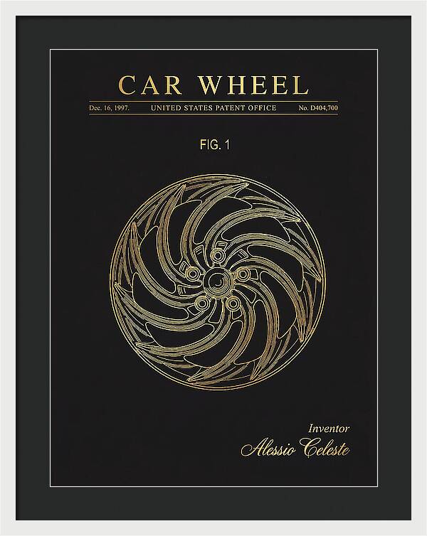 Car Wheel Gold Patent Usd404700s