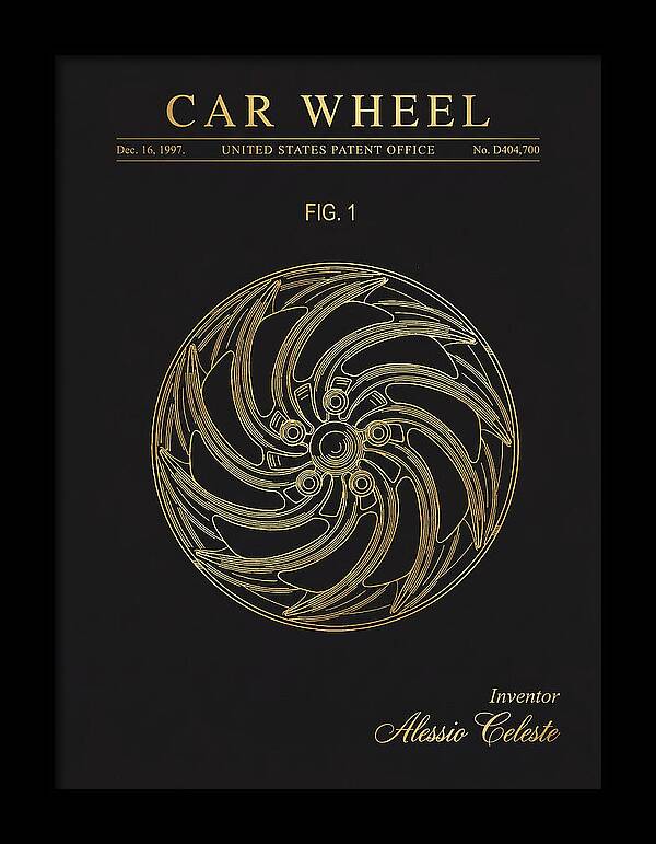 Car Wheel Gold Patent Usd404700s