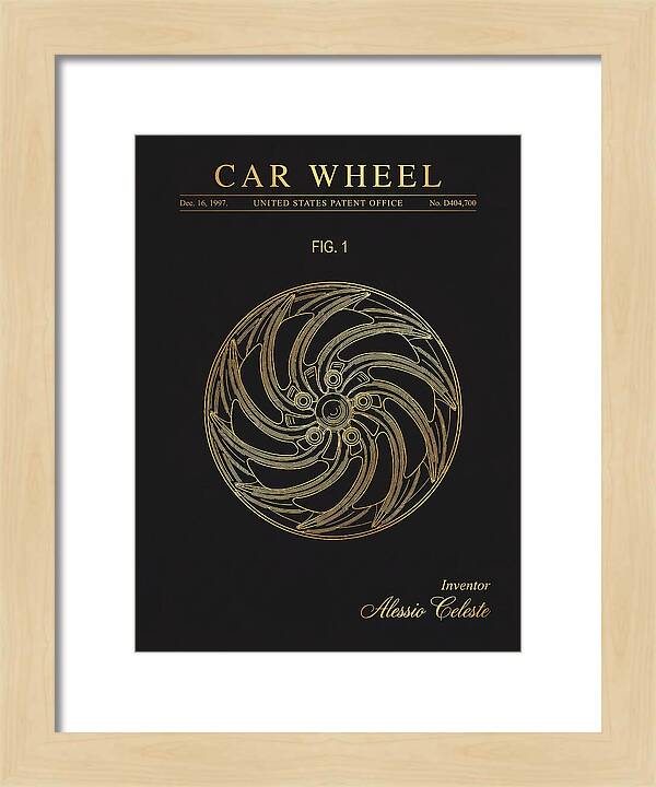 Car Wheel Gold Patent Usd404700s
